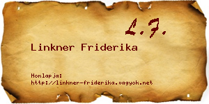 Linkner Friderika névjegykártya